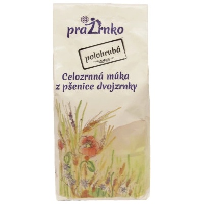 Prazrnko Celozrnná polohrubá múka z dvojzrnky 1 kg