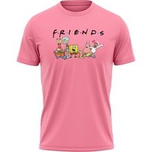 MemeMerch tričko Spongebob Friends orchid pink