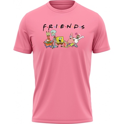 MemeMerch tričko Spongebob Friends orchid pink