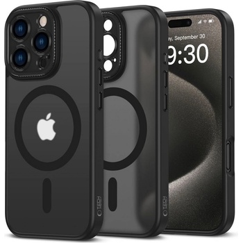 Tech-Protect Кейс с MagSafe и защита на камерата за iPhone 16 Pro от Tech-Protect MagCam - Matte Black (5906302311682)