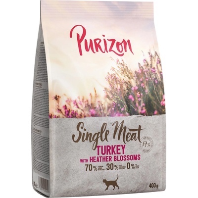 Purizon 400г Single Meat Purizon, суха храна за котки - пуешко с ерика
