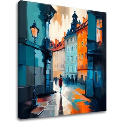 Dizajnová dekorácia na plátne Praha v srdci Európy - 60x60 cm