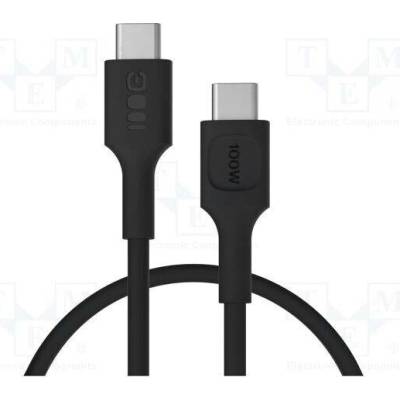 Green Cell KABGC100PF30PB USB 2.0 USB C vidlice z obou stran 0,3m černý