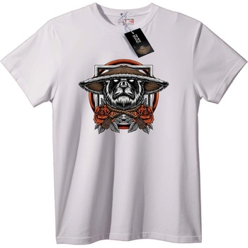 NOONEBRAND Тениска Булдог с Шапка и Рози - 7XL, White
