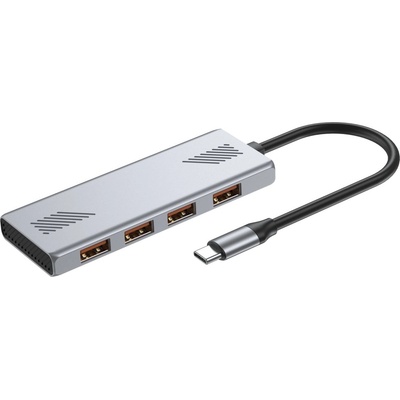 Gembird 4-портов USB3.2 HUB Silver UHB-CM-U310-A4-01 (UHB-CM-U310-A4-01)