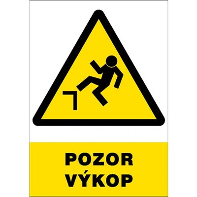 Značka Pozor – Výkop, samolepicí fólie, 210 × 297 mm BZ FE392