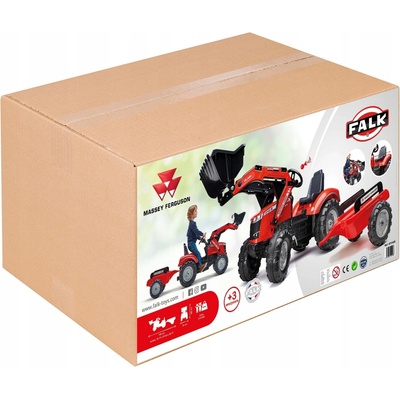 FALK Šlapací traktor Massey Ferguson S8740 s vlečkou 4010AB