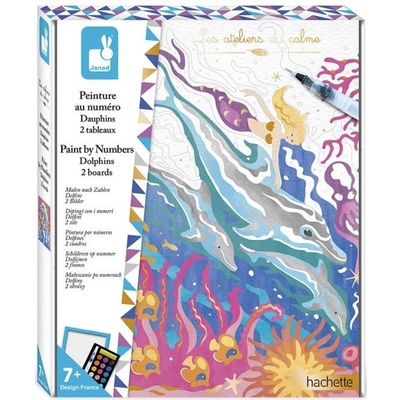 Janod Atelier Комплект Maxi Рисуване по номера Делфини