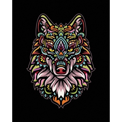 Zuty Malování Podle Čísel Mandala Vlk 80 x 100 Cm Plátno Rám 8596530069751