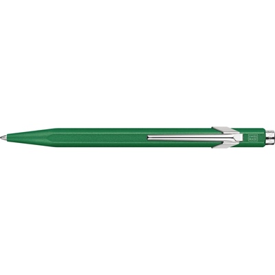 Caran d'Ache 849 Colormat-X modrá náplň M zelené tělo