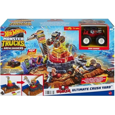 Mattel Hot Wheels Monster Trucks Arena Bone Shaker Ultimate Crush Yard