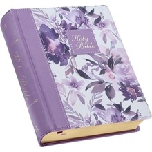 KJV Holy Bible, Note-Taking Bible, Faux Leather Hardcover - King James Version, Purple Floral Printed Christian Art GiftsLeather