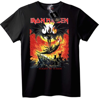 NOONEBRAND Тениска Iron Maiden Полетът на Икар - M, Black