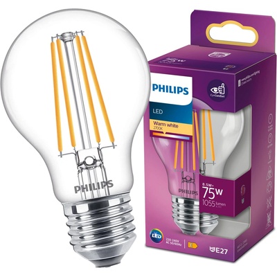 Philips Klasik LED 8,5W E27 teplá bílá