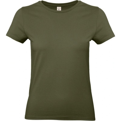 B&C Collection B&C 190 / Дамска тениска от плътен памук - градско каки S (01004Tu4201)