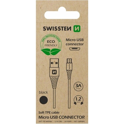 Swissten 71504300ECO USB/MICRO USB, 1,2m, bílý