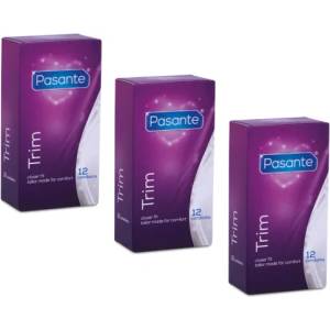Pasante 36 бр. (3x12 бр. ) Плътно прилепващи презервативи Pasante Trim - sexo