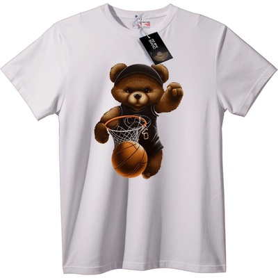 NOONEBRAND Тениска с Баскетболен Мечок - 4XL, Black