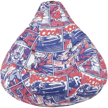 Image 1 of Pufrelax Калъф за пуф круша, 520л. , Nirvana Gigant - Pop Art, (Не съдържа пълнеж), водоустойчив, принт