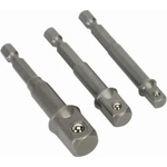 Raider Адаптери от 1/4" hex на 1/4", 3/8", 1/2" квадрат комплект 3 броя raider