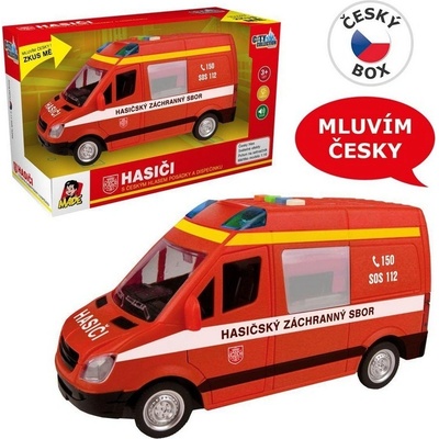 MaDe Auto dodávka Hasiči s českým hlasem na setrvačník 21cm