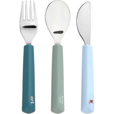 Lässig Babies Cutlery with Silicone Handle Tiny Team dog 3 ks