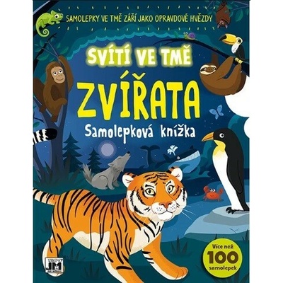 Zvieratá samolepková svietiaca knižka