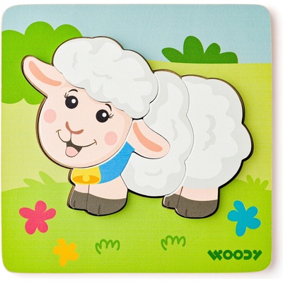 Woody puzzle baby sheep