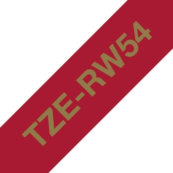 Brother TZE-RW54 етикетна лента Златен върху червен (TZERW54) (TZERW54)
