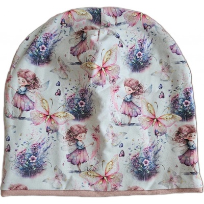 Čiapka Víla-Biela/Ružová/54 KP30136