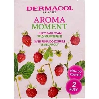 Dermacol Aroma Moment Wild Strawberries pena do kúpeľa s vôňou lesných jahôd 2x15 ml