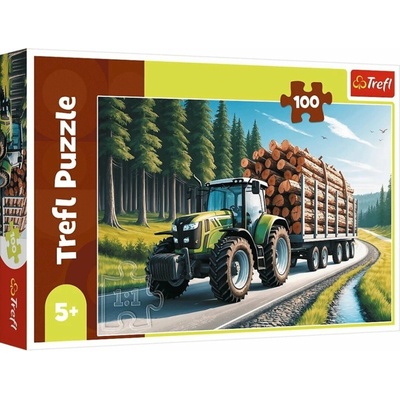 TREFL Lesní traktor 100 dílků