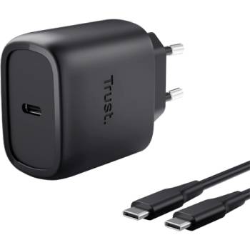 Trust Зарядно устройство за телефони Trust - Maxo (45 W; USB-C; + 2 м кабел; черно) 25521 (25521)