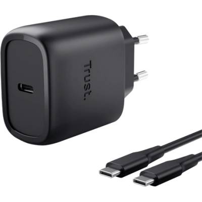 Trust Зарядно устройство за телефони Trust - Maxo (45 W; USB-C; + 2 м кабел; черно) 25521 (25521)