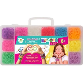 Teddies Креативен комплект за плетене на ластици - плетачен стан с аксесоари