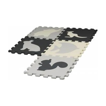 LEAN Toys Soft Puzzle Mat Contrasting Educational EVA Foam Gray 28 pieces