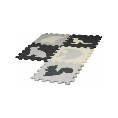 LEAN Toys Soft Puzzle Mat Contrasting Educational EVA Foam Gray 28 pieces