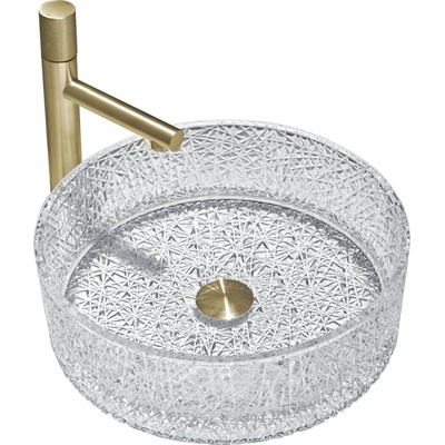 Mexen Dema стъклена мивка за плот 39 x 39 см, прозрачна - 24043900 (24043900)