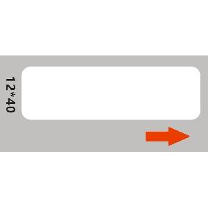 Niimbot A2A68601601, 12x40mm, 155 бр. , бели самозалепващи се етикети (A2A68601601)