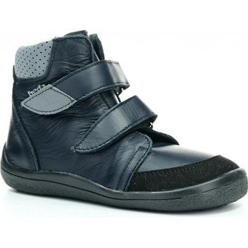 Beda vyšší zimní kožené boty just black s kožíškem (bf 0004/w/so/mk)