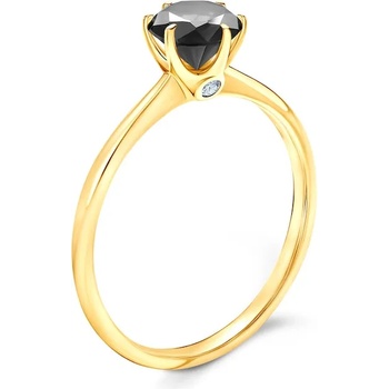 Image 1 of SAVICKI Годежен пръстен The Journey: злато, черен диамант