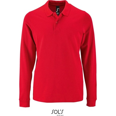 Sol´s Collection polokošile Perfect LSL Men dlouhý rukáv pánská Cot-25208700401 červená