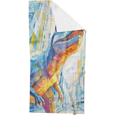 Takoy Panel na ušití rychleschnoucí osušky 80x160 městský dinosaurus
