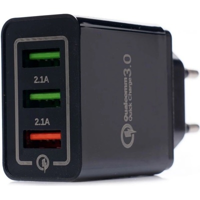 Síťová nabíječka QUICK CHARGE 3.0, 3xUSB KRAFT&DELE