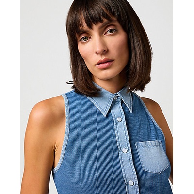 Wrangler sleeveless shirt dark deni