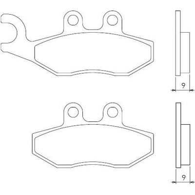 Brenta FT3041 zadní organické brzdové destičky na motorku GILERA NEXUS 125 EURO 3 rok 07-12
