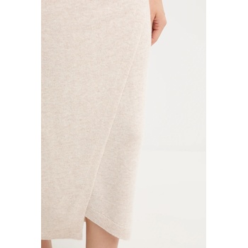 OUI Вълнена пола oui в бежово дълга с кройка тип молив 88299 (88299)