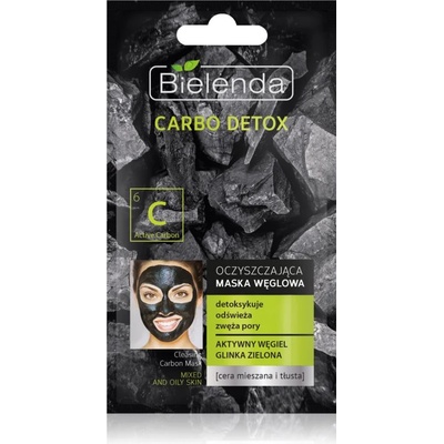 Bielenda Carbo Detox Active Carbon почистваща маска с активни въглища за смесена и мазна кожа 8 гр