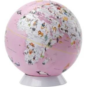 TROIKA Глобус Troika - WILDLIFE WORLD, розов/бял (G2505-PKKI/WH)