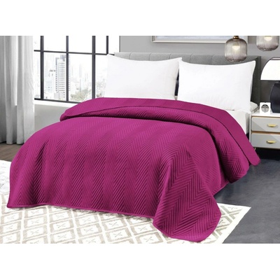 Textilomanie Fialový zamatový prehoz na posteľ ARROW VELVET 170 x 210 cm